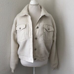 Angel Kiss Cream Sherpa Jacket